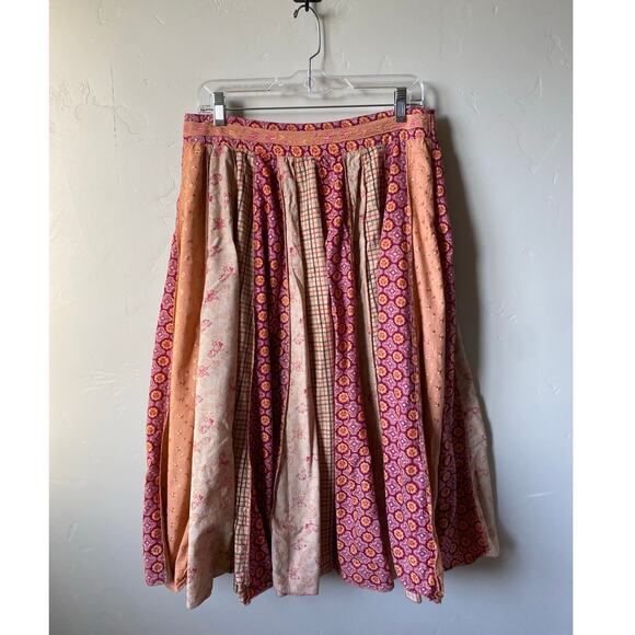 Mix Nouveau Dresses & Skirts - Mix Nouveau Boho Hippie Lined Multi Print Flowy Midi Skirt- Size Large